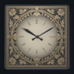 Relógio Quadrado Art Deco<br><div class="desc">Design de relógio do Deco de Arte Fantástico. Você vai adorar como os outros. Esteja livre para usar este design para outro produto que você quiser ou para personalizar e adicionar seu texto. Siga-me para mais. Obrigado. Tenha um bom dia.</div>