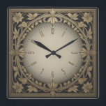 Relógio Quadrado Art Deco<br><div class="desc">Design de relógio do Deco de Arte Fantástico. Você vai adorar como os outros. Esteja livre para usar este design para outro produto que você quiser ou para personalizar e adicionar seu texto. Siga-me para mais. Obrigado. Tenha um bom dia.</div>