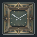 Relógio Quadrado Art Deco<br><div class="desc">design de relógio do excelente. Você vai adorar como os outros. Esteja livre para usar este design para outro produto que você quiser ou para personalizar e adicionar seu texto. Siga-me para mais. Obrigado. Tenha um bom dia.</div>