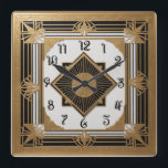 Relógio Quadrado Art Deco<br><div class="desc">design de relógio do excelente. Você vai adorar como os outros. Esteja livre para usar este design para outro produto que você quiser ou para personalizar e adicionar seu texto. Siga-me para mais. Obrigado. Tenha um bom dia.</div>