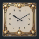 Relógio Quadrado Art Deco<br><div class="desc">design de relógio do excelente. Você vai adorar como os outros. Esteja livre para usar este design para outro produto que você quiser ou para personalizar e adicionar seu texto. Siga-me para mais. Obrigado. Tenha um bom dia.</div>