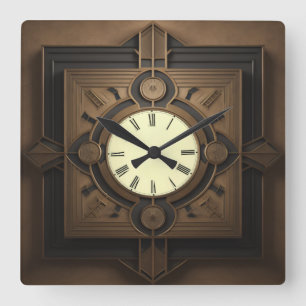 Relógio Quadrado Art Deco