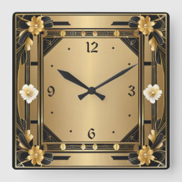 Relógio Quadrado Art Deco
