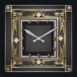 Relógio Quadrado Art Deco<br><div class="desc">design de relógio do excelente. Você vai adorar como os outros. Esteja livre para usar este design para outro produto que você quiser ou para personalizar e adicionar seu texto. Siga-me para mais. Obrigado. Tenha um bom dia.</div>