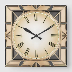 Relógio Quadrado Art Deco