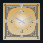 Relógio Quadrado Art Deco<br><div class="desc">Excelente e design de alta qualidade. Você vai adorar como os outros. Esteja livre para usar este design para outro produto que você quiser ou para adicionar seu texto. Obrigado.</div>