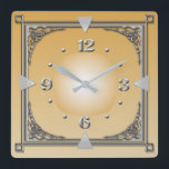 Relógio Quadrado Art Deco<br><div class="desc">Excelente e design de alta qualidade. Você vai adorar como os outros. Esteja livre para usar este design para outro produto que você quiser ou para adicionar seu texto. Obrigado.</div>