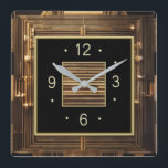 Relógio Quadrado Art Deco<br><div class="desc">design de relógio do excelente. Você vai adorar como os outros. Esteja livre para usar este design para outro produto que você quiser ou para personalizar e adicionar seu texto. Siga-me para mais. Obrigado. Tenha um bom dia.</div>