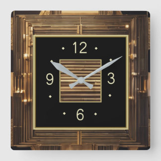 Relógio Quadrado Art Deco