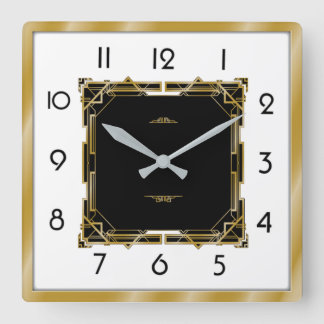 Relógio Quadrado Art Deco