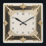Relógio Quadrado Art Deco<br><div class="desc">design de relógio do excelente. Você vai adorar como os outros. Esteja livre para usar este design para outro produto que você quiser ou para personalizar e adicionar seu texto. Siga-me para mais. Obrigado. Tenha um bom dia.</div>