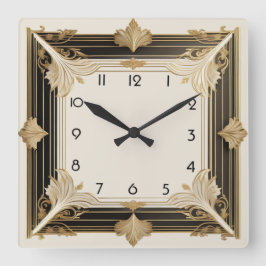 Relógio Quadrado Art Deco