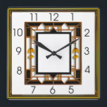 Relógio Quadrado Art Deco<br><div class="desc">design de relógio do excelente. Você vai adorar como os outros. Esteja livre para usar este design para outro produto que você quiser ou para personalizar e adicionar seu texto. Siga-me para mais. Obrigado. Tenha um bom dia.</div>