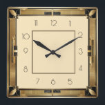 Relógio Quadrado Art Deco<br><div class="desc">design de relógio do excelente. Você vai adorar como os outros. Esteja livre para usar este design para outro produto que você quiser ou para personalizar e adicionar seu texto. Siga-me para mais. Obrigado. Tenha um bom dia.</div>