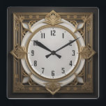 Relógio Quadrado Art Deco<br><div class="desc">design de relógio do excelente. Você vai adorar como os outros. Esteja livre para usar este design para outro produto que você quiser ou para personalizar e adicionar seu texto. Siga-me para mais. Obrigado. Tenha um bom dia.</div>