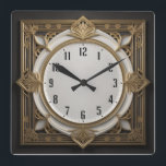 Relógio Quadrado Art Deco<br><div class="desc">design de relógio do excelente. Você vai adorar como os outros. Esteja livre para usar este design para outro produto que você quiser ou para personalizar e adicionar seu texto. Siga-me para mais. Obrigado. Tenha um bom dia.</div>