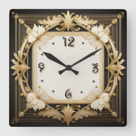 Relógio Quadrado Art Deco