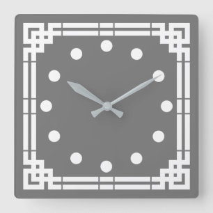 Relógio Quadrado Art Deco