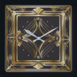 Relógio Quadrado Art Deco<br><div class="desc">design de relógio do excelente. Você vai adorar como os outros. Esteja livre para usar este design para outro produto que você quiser ou para personalizar e adicionar seu texto. Siga-me para mais. Obrigado. Tenha um bom dia.</div>