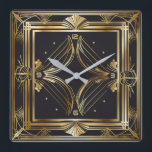 Relógio Quadrado Art Deco<br><div class="desc">design de relógio do excelente. Você vai adorar como os outros. Esteja livre para usar este design para outro produto que você quiser ou para personalizar e adicionar seu texto. Siga-me para mais. Obrigado. Tenha um bom dia.</div>