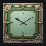 Relógio Quadrado Art Deco<br><div class="desc">design de relógio do excelente. Você vai adorar como os outros. Esteja livre para usar este design para outro produto que você quiser ou para personalizar e adicionar seu texto. Siga-me para mais. Obrigado. Tenha um bom dia.</div>