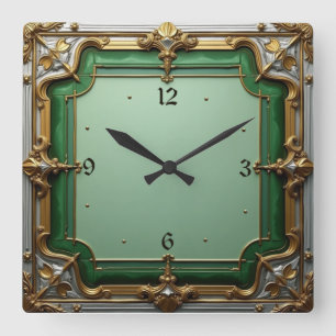 Relógio Quadrado Art Deco