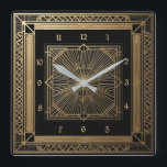 Relógio Quadrado Art Deco<br><div class="desc">design de relógio do excelente. Você vai adorar como os outros. Esteja livre para usar este design para outro produto que você quiser ou para personalizar e adicionar seu texto. Siga-me para mais. Obrigado. Tenha um bom dia.</div>