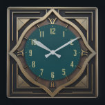 Relógio Quadrado Art Deco<br><div class="desc">design de relógio do excelente. Você vai adorar como os outros. Esteja livre para usar este design para outro produto que você quiser ou para personalizar e adicionar seu texto. Siga-me para mais. Obrigado. Tenha um bom dia.</div>