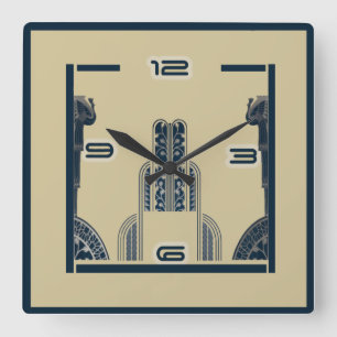 Relógio Quadrado Art Deco