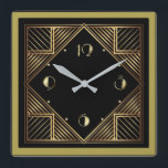 Relógio Quadrado Art Deco<br><div class="desc">design de relógio do excelente. Você vai adorar como os outros. Esteja livre para usar este design para outro produto que você quiser ou para personalizar e adicionar seu texto. Siga-me para mais. Obrigado. Tenha um bom dia.</div>