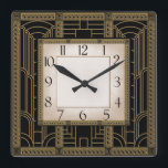Relógio Quadrado Art Deco<br><div class="desc">design do excelente. Você vai adorar como os outros. Esteja livre para usar este design para outro produto ou para adicionar seu texto. Siga-me para mais. Obrigado. Tenha um bom dia.</div>