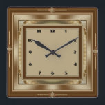 Relógio Quadrado Art Deco<br><div class="desc">design do excelente. Você vai adorar como os outros. Esteja livre para usar este design para outro produto ou para adicionar seu texto. Siga-me para mais. Obrigado. Tenha um bom dia.</div>