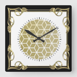 Relógio Quadrado Art Deco