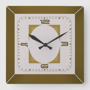 Relógio Quadrado Art Deco