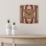 Relógio Quadrado Art Deco<br><div class="desc">Traga a sofisticação do eterno para o seu espaço com o Relógio de Paredes do Art Deco Square. Apresentando um design IA digitalmente editado com padrões geométricos ousados, tons metálicos luxuosos e elegância clássica do Art Deco, este relógio é a peça central perfeita para salas de estar, escritórios ou entradas....</div>