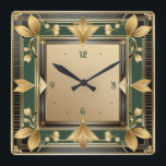 Relógio Quadrado Art Deco<br><div class="desc">design de relógio do excelente. Você vai adorar como os outros. Esteja livre para usar este design para outro produto que você quiser ou para personalizar e adicionar seu texto. Siga-me para mais. Obrigado. Tenha um bom dia.</div>