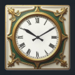 Relógio Quadrado Art Deco<br><div class="desc">design de relógio do excelente. Você vai adorar como os outros. Esteja livre para usar este design para outro produto que você quiser ou para personalizar e adicionar seu texto. Siga-me para mais. Obrigado. Tenha um bom dia.</div>