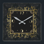 Relógio Quadrado Art Deco<br><div class="desc">design de relógio do excelente. Você vai adorar como os outros. Esteja livre para usar este design para outro produto que você quiser ou para personalizar e adicionar seu texto. Siga-me para mais. Obrigado. Tenha um bom dia.</div>