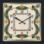 Relógio Quadrado Art Deco<br><div class="desc">design de relógio do excelente. Você vai adorar como os outros. Esteja livre para usar este design para outro produto que você quiser ou para personalizar e adicionar seu texto. Siga-me para mais. Obrigado. Tenha um bom dia.</div>