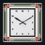 Relógio Quadrado Art Deco<br><div class="desc">design de relógio do excelente. Você vai adorar como os outros. Esteja livre para usar este design para outro produto que você quiser ou para personalizar e adicionar seu texto. Siga-me para mais. Obrigado. Tenha um bom dia.</div>
