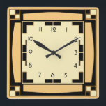 Relógio Quadrado Art Deco<br><div class="desc">design de relógio do excelente. Você vai adorar como os outros. Esteja livre para usar este design para outro produto que você quiser ou para personalizar e adicionar seu texto. Siga-me para mais. Obrigado. Tenha um bom dia.</div>