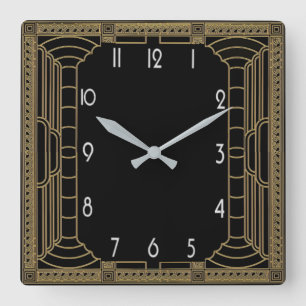 Relógio Quadrado Art Deco