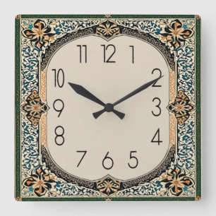 Relógio Quadrado Art Déco