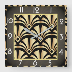 Relógio Quadrado Art deco