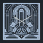 Relógio Quadrado Art Deco<br><div class="desc">Veja minha loja para mais itens padronizados.</div>