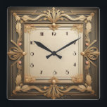 Relógio Quadrado Art Deco<br><div class="desc">design de relógio do excelente. Você vai adorar como os outros. Esteja livre para usar este design para outro produto que você quiser ou para personalizar e adicionar seu texto. Siga-me para mais. Obrigado. Tenha um bom dia.</div>