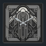 Relógio Quadrado Art Deco<br><div class="desc">Veja minha loja para mais itens padronizados.</div>