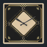 Relógio Quadrado Art Deco<br><div class="desc">design de relógio do excelente. Você vai adorar como os outros. Esteja livre para usar este design para outro produto que você quiser ou para personalizar e adicionar seu texto. Siga-me para mais. Obrigado. Tenha um bom dia.</div>