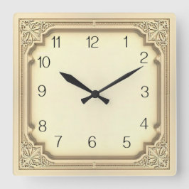 Relógio Quadrado Art Deco