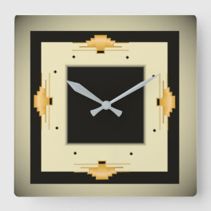 Relógio Quadrado Art Deco